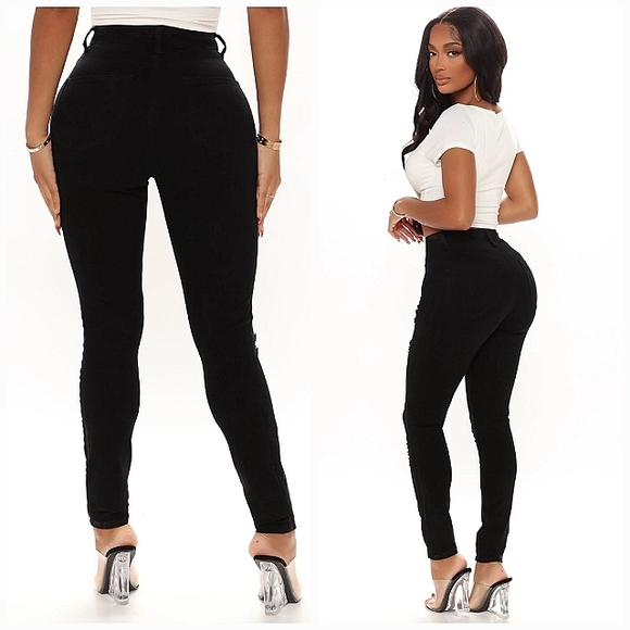 High Waisted Skinny Jeans - 2 Pair - Picture 3 of 12